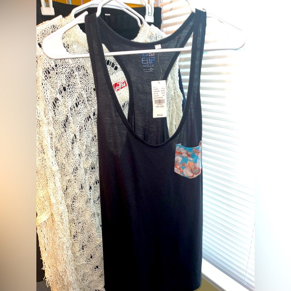 Nollie Women’s Large Black Tank Top- **NEVER WORN; TAGS STILL ATTACHED**
